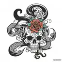 life is always unlucky tattoo design idea