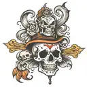 life is always unlucky tattoo design idea