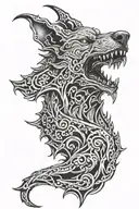 hell hound tattoo design idea