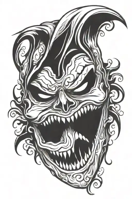scream mask tattoo design idea