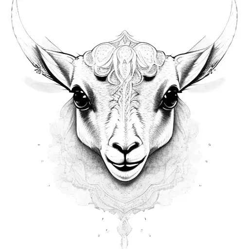 lamb tattoo design idea
