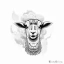 lamb tattoo design idea