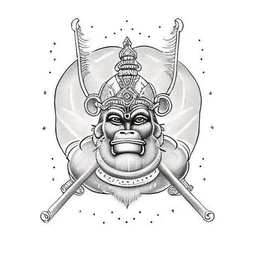 Hanuman tatoo | Hanuman tattoo, Lion tattoo design, Buddha tattoo design