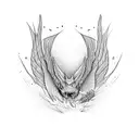 dos personas pescando tattoo design idea