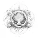 Harmony of the four elements earth water fire air tattoo design idea