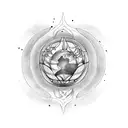 Harmony of the four elements earth water fire air tattoo design idea
