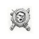 armband that refers to a guy who was scared inside of the all the stuff and was so confident of making thoings and doing tattoo design idea