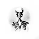 the godess of temprance as a skeleton in 1800s medical journal style  tattoo design idea