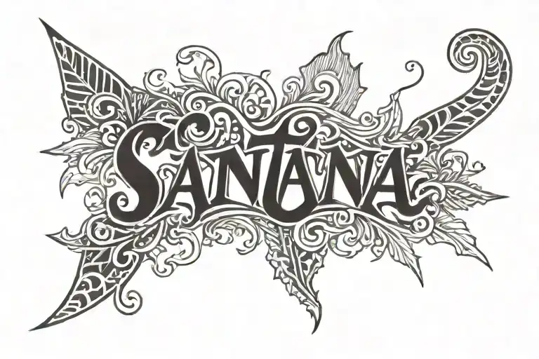 last name Santana tattoo design idea