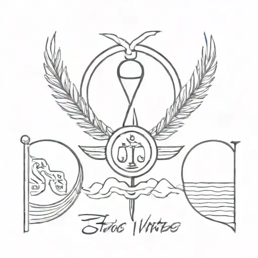 Stoic Virtues Wisdom Temperance Justice Courage tattoo design idea