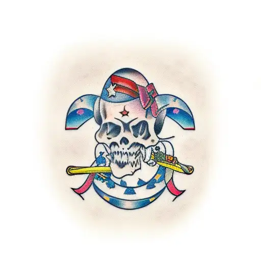 Massive huge titties on a plane tattoo design idea