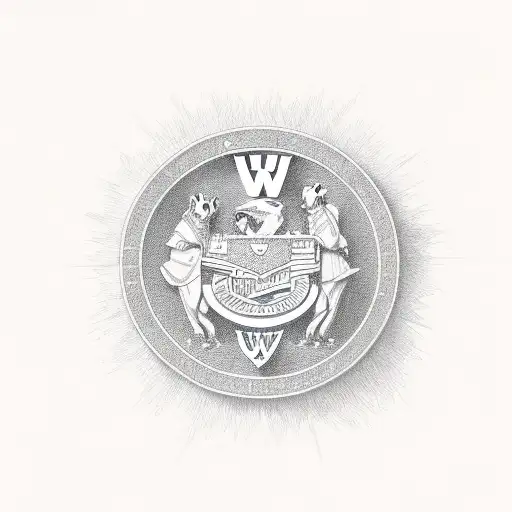university of wisconsin madison crest tattoo design idea