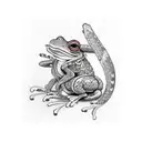 samurai frog riding a koi tattoo design idea