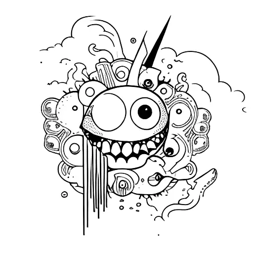 monster, multiple personalities  tattoo design idea