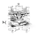 autism puzzle tattoo design idea