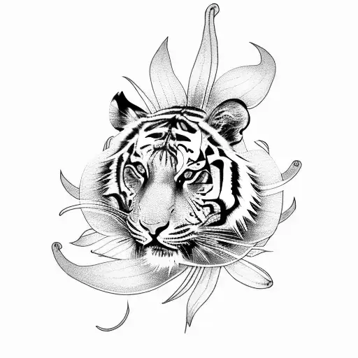 Tiger Lily  tattoo design idea