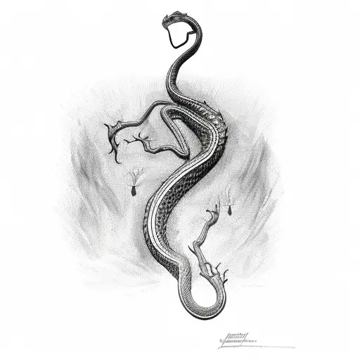 cobra leg 32 cm height 12 cm weight tattoo design idea