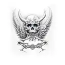lágrima de lucifer con angel caído  tattoo design idea