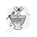 A bartender mixing a cocktail with a butterfly-shaped shaker tattoo design idea