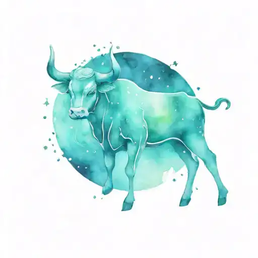 Cute Taurus constellation made tattoo design idea