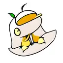 minimalistic Lemon in Cartoon Look with small hands and legs tattoo design idea