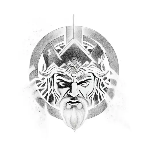 Zeus fighting thor chest tattoo tattoo design idea