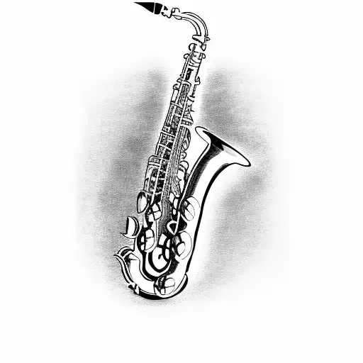 Tiny saxophone done by Rich at Orichinal Arts, Burlington VT : r/tattoo