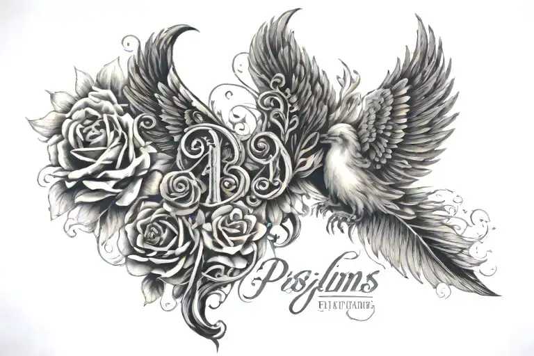 Psalms 94:19 tattoo design idea