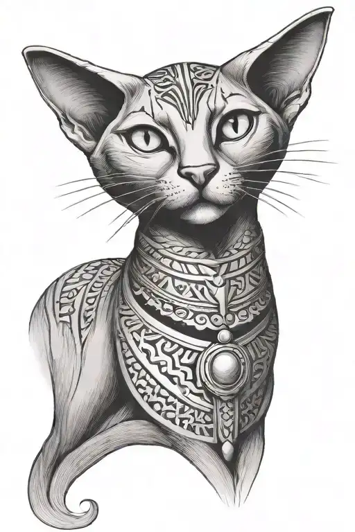 Bastet Egyptian Goddess tattoo design idea