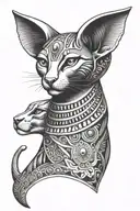 Bastet Egyptian Goddess tattoo design idea