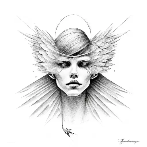 fallen Angel tattoo design idea
