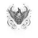 whiskey bottle with flames tattoo design idea