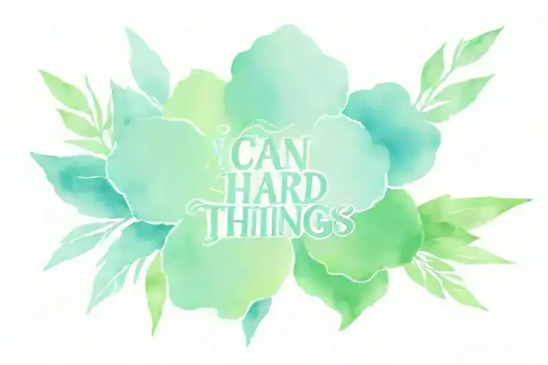 I can do hard things   tattoo design idea