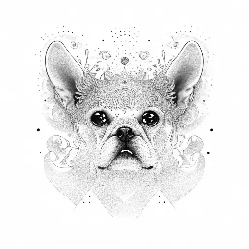 memory of dog tattoo design idea