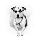 jack russel tattoo design idea