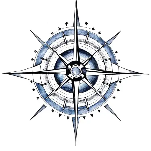 roses, compass, southern cross constellation, feminine  tattoo design idea