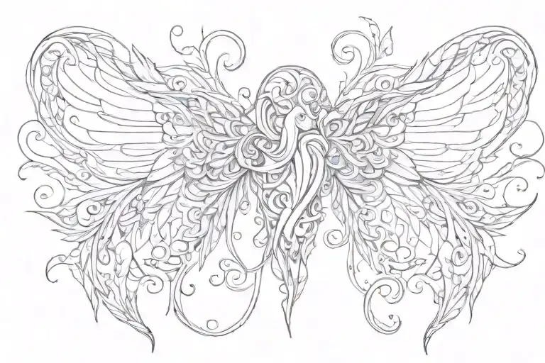 fairy wings back tattoo tattoo design idea