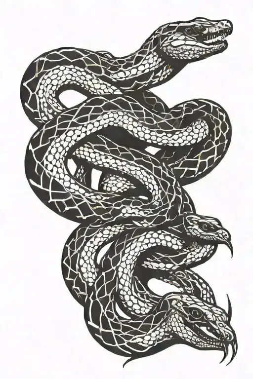 black  anaconda tattoo design idea