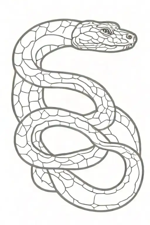black  anaconda tattoo design idea