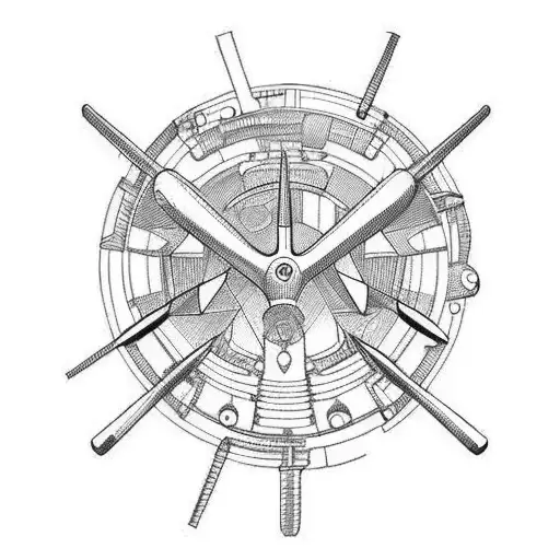 aircraft wrenches tattoo design idea