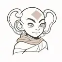 Avatar Aang with Appa  tattoo design idea