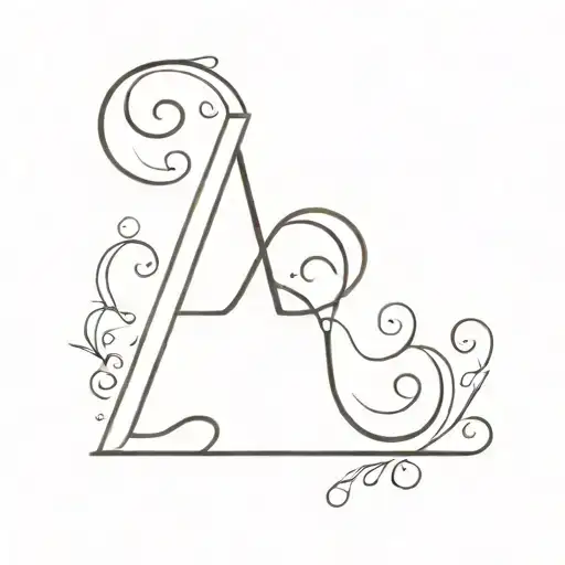 letter b and heart  tattoo design idea