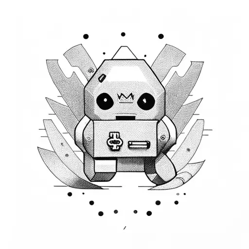 BMO broken holding little Jake singing you and I will always be back then tattoo design idea