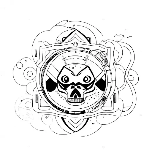 Fase lunar tattoo design idea