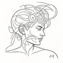 boy fighting demons in his head feels like he is cosmos child and broken tattoo design idea