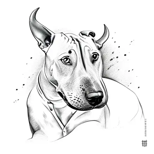 a bull terrier tattoo design idea