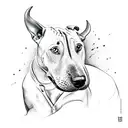 a bull terrier tattoo design idea
