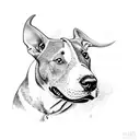a bull terrier tattoo design idea