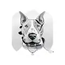 a bull terrier tattoo design idea