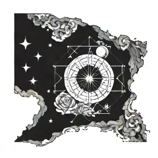 self-improvement (connection to the mind & body) self-e (connection to the heavens) self-respect (connection to heavens) tattoo design idea
